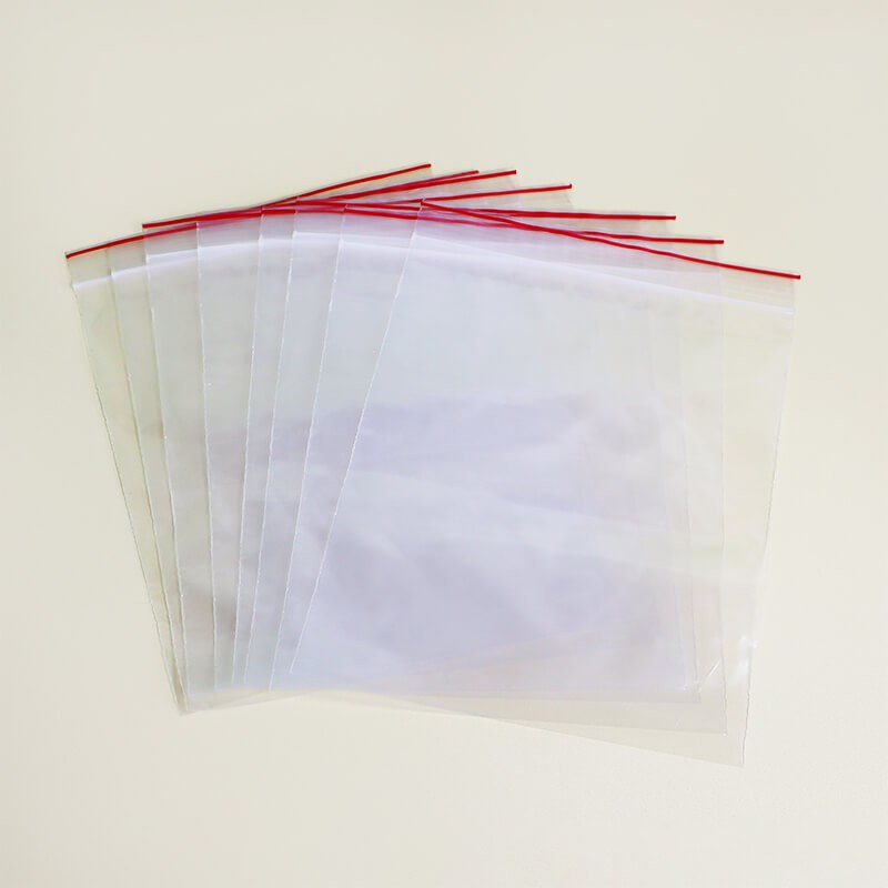 Single bone transparent ziplock bag